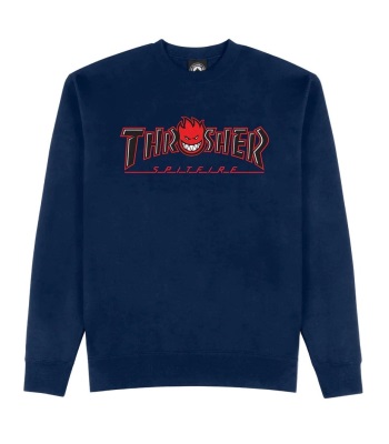 Thrasher x Spitfire Big Head Outline Sweatshirt 圓領上衣 - Sand