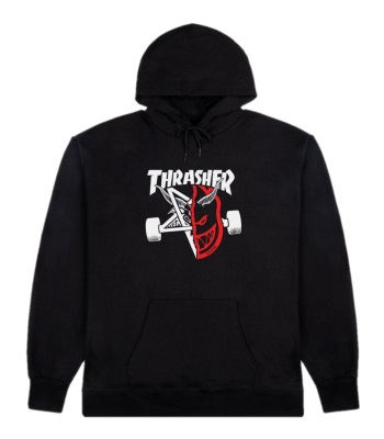 Thrasher x Spitfire Thrash & Burn Hoodie 連帽運動衫 - Black