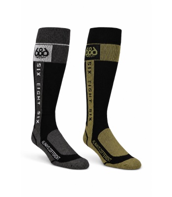 686 Merino Flow Men's Socks 滑雪襪 (2-Pack) 